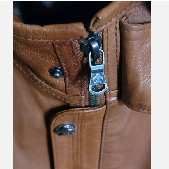 VTG Robert Comstock & Co Lambskin Leather Jacket XL Motorcycle Bomber Flight - Picture 6 of 16